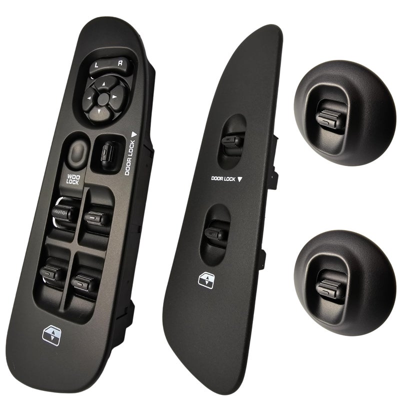 SWITCHDOCTOR Window Master Switch Passenger Assembly for 2002 2003 2004 2005 2006 2007 2008 Dodge Ram Quad Cab Crew Black Bezel Dark Slate Gray