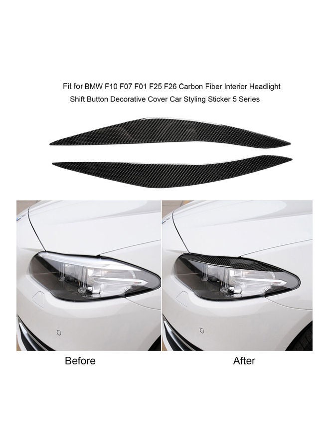 NIBEMINENT Pair Of Headlight Eyebrow For BMW F10 5 Series(2010-2013)  - Image 2