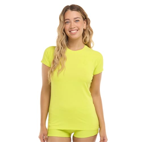 Body Glove Standard Smoothies inMotion Solid ShortSleeve Rashguard for Women with UPF 50