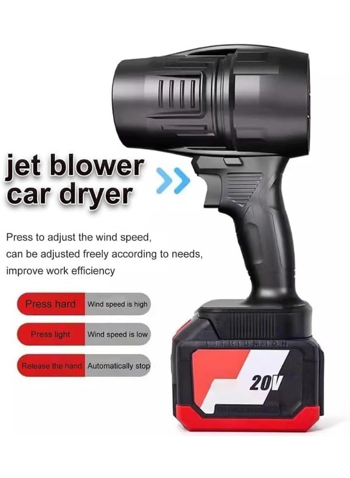 Cordless Portable Electric Air Blower with Rechargeable Battery High Power Multifunction Air Cleaning Tool for Car Detailing Dust Removal Leaf Cleaning Surface Drying and Everyday Maintenance - Image 2