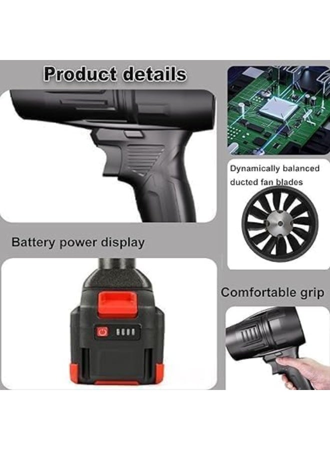 Cordless Portable Electric Air Blower with Rechargeable Battery High Power Multifunction Air Cleaning Tool for Car Detailing Dust Removal Leaf Cleaning Surface Drying and Everyday Maintenance - Image 3