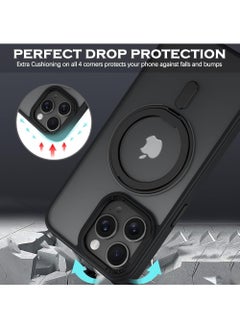 Rock Pow Case for iPhone 15 Pro Max [360° Ring Stand] [Compatible with Magsafe] Shock Proof Drop Protection Slim Magnetic iPhone 15 Pro Max Phone Case for Men Women- Easy-Relax Series  - Image 5
