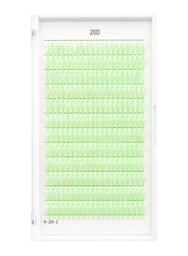 Bodermincer D Curl 240pcs 20D Lash Clusters Wispy Lashes Rose,Red,Blue,Black,Brown,Purple,Light Green,Dark Green Colors to Choose Lashes Cluster Eyelashes Eyelash Extension (20D-Light Green-10mm) - Image 4