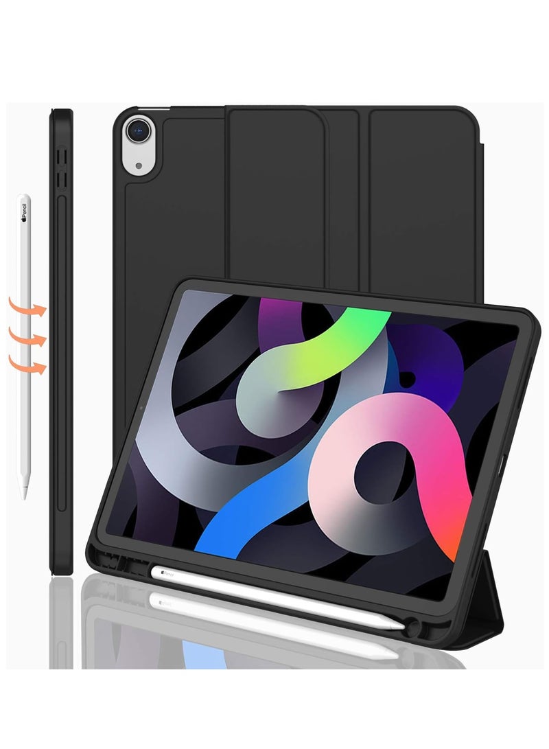 MIGOFAST iPad Air 11 Inch Case 2024 (6th Generation), iPad Air 5th Generation Case 2022/4th Generation Case 2020 10.9 Inch with Pencil Holder, Trifold Stand Smart Case (Black) - Image 1