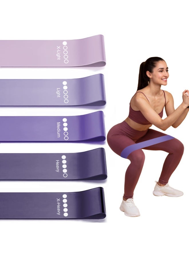 Bukela Resistance Loop Exercise Bands for Working Out, Fitness Elastic Bands, Workout Bands for Home Gym, Stretching, Yoga, Pilates, Physical Therapy (5pcs Set) - Image 1