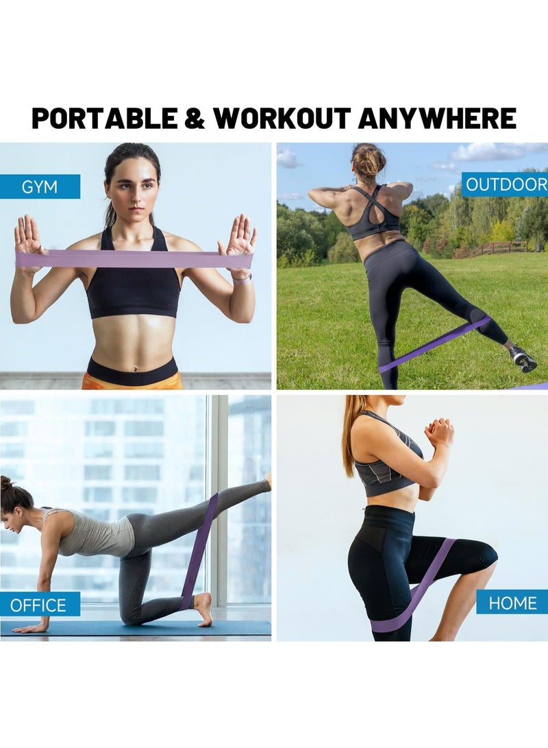 Bukela Resistance Loop Exercise Bands for Working Out, Fitness Elastic Bands, Workout Bands for Home Gym, Stretching, Yoga, Pilates, Physical Therapy (5pcs Set) - Image 5