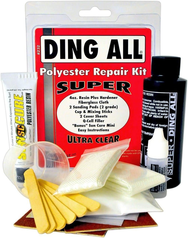 Ding All Super Polyester Repair Kit - Complete Surfboard Repair Solution - Image 1