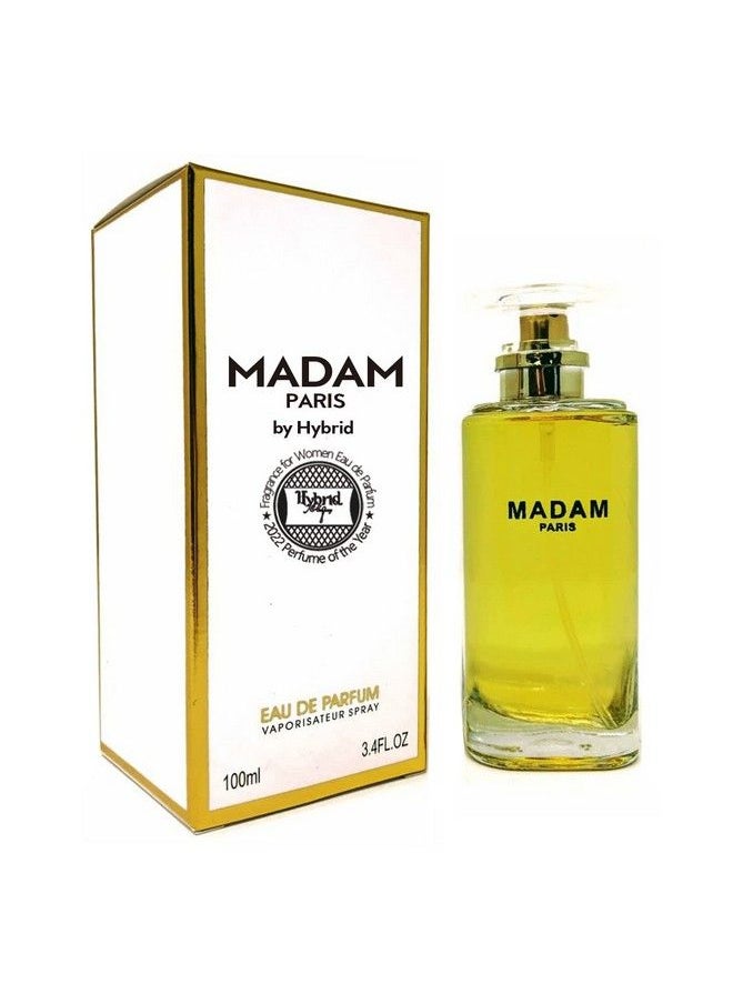 Hybrid & Company - Madam Paris Fragrance For Women Eau De Parfum Natural Spray Classic Scent 3.4 Fl Oz - Image 1
