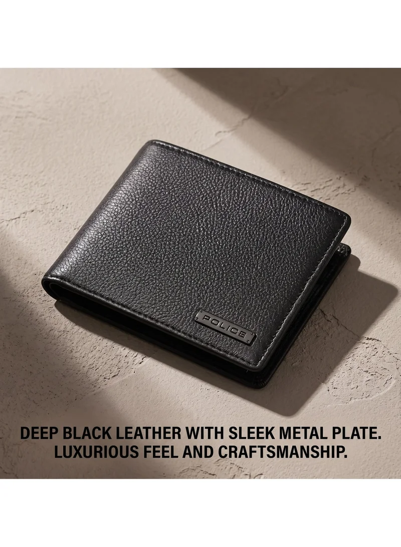 Police Heli Heli Black Leather Wallet for Men for Men | Best Price UAE