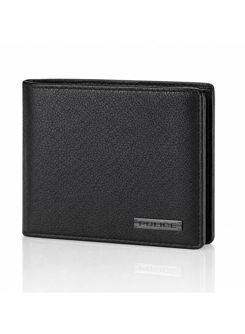 Police Heli Heli Black Leather Wallet for Men for Men | Best Price UAE