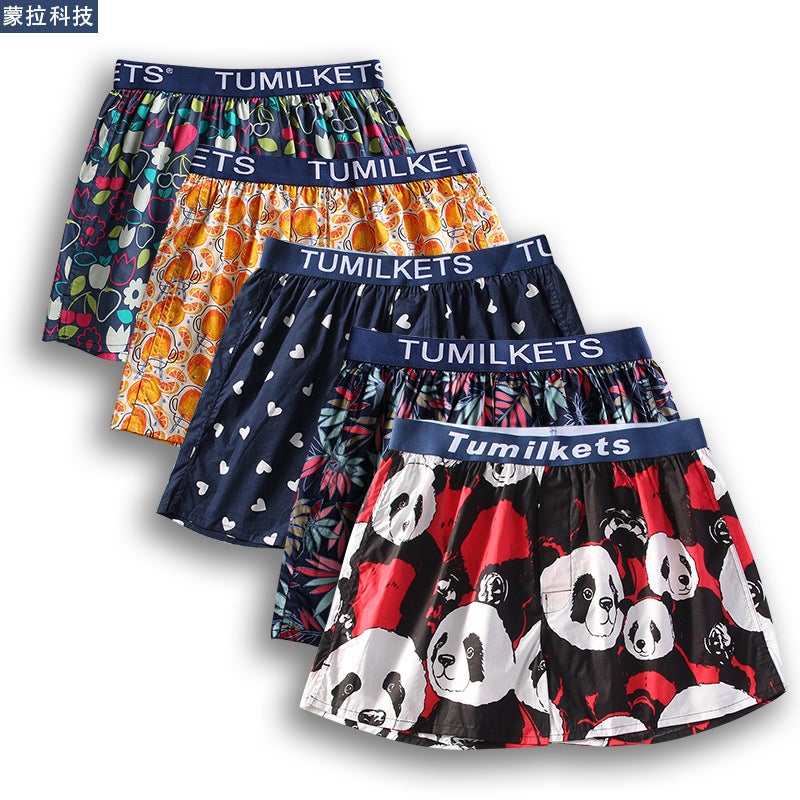 Tumi Source Factory Men's Printed Boxers Head Loose Woven Arlo Pants Boxer Briefs Cotton plus size - Image 2