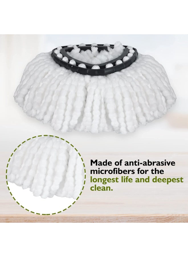 4 Pack EasyWring Spin Mop Refill Replacement Heads - Microfiber, Compatible with Triangle Spin Mop, Multi-Surface Cleaning - Image 4
