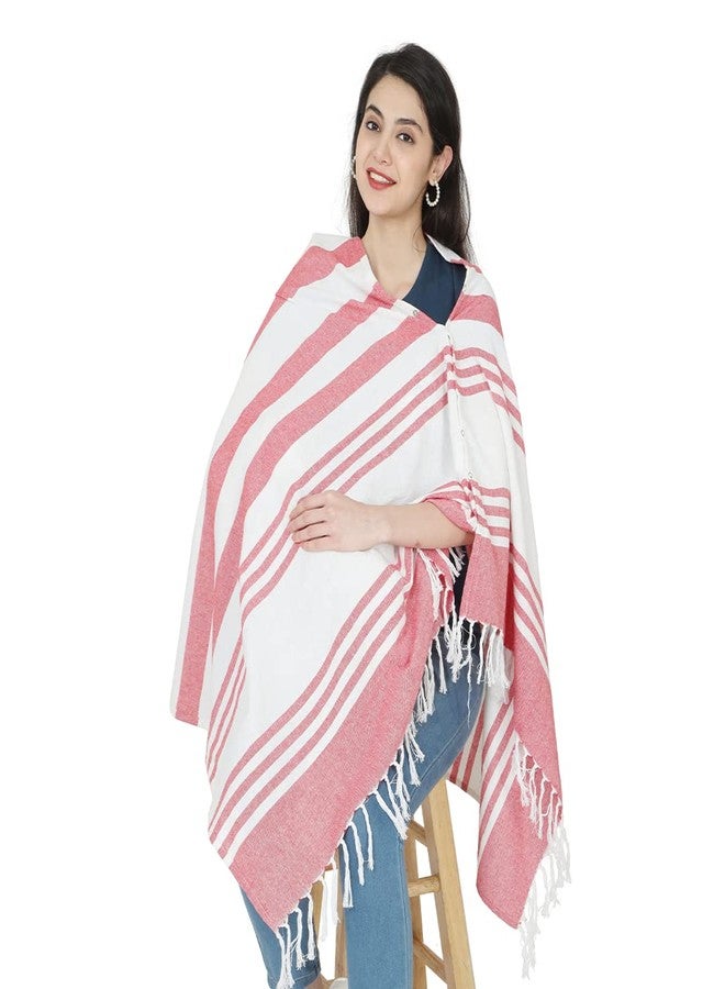nene Mother's Multi-Purpose Large Size Nursing/Feeding Scarf-Wrap Stole (Red) - Image 4