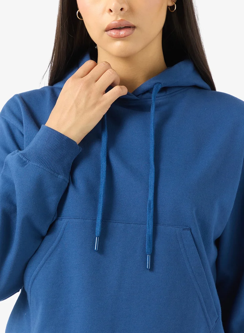 Ginger Basics  Cotton Hooded Oversize Fleece Sweatshirt for Women | Best Price UAE