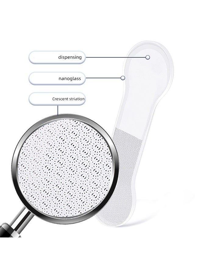 Glass Foot File 8-Shaped Rough and Smooth Sides Callus Remover Feet Heel Scrubber Dead Skin Scraper Pumice Stone Professional Pedicure Tools for Women and Men - Image 3