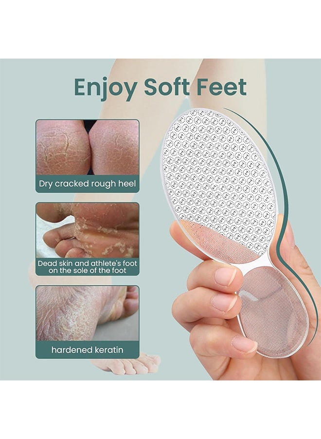 Glass Foot File 8-Shaped Rough and Smooth Sides Callus Remover Feet Heel Scrubber Dead Skin Scraper Pumice Stone Professional Pedicure Tools for Women and Men - Image 5
