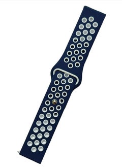 Generic 20mm Sport Silicone Watch Band For Amazfit Bip U Pro /Bip/Bip Lite/Bip S/Bip S Lite/Bip U -blue/white  - Image 3