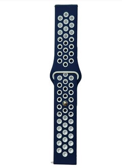 Generic 20mm Sport Silicone Watch Band For Amazfit Bip U Pro /Bip/Bip Lite/Bip S/Bip S Lite/Bip U -blue/white  - Image 4