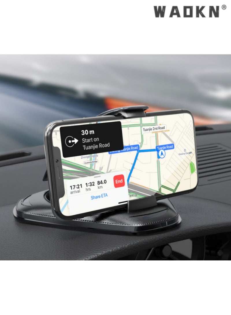 WAOKN Premium Suction Cup Car Phone Mount for Navigation,Securely Holds Devices, Universal Dashboard Holder, Ideal for Hands-Free Driving, Ensures Safe and Convenient Travel Durable and Easy to Install  - Image 1