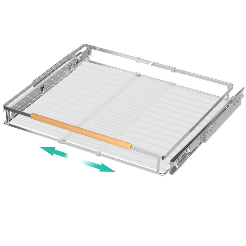 iPEGTOP Pull Out Cabinet Drawer Shelf Organizer Extendable Sliding Slide Out Pantry Shelves Storage Heavy Duty for Kitchen Cabinets Under Sink Adjustable Width 231399 W x 225 D