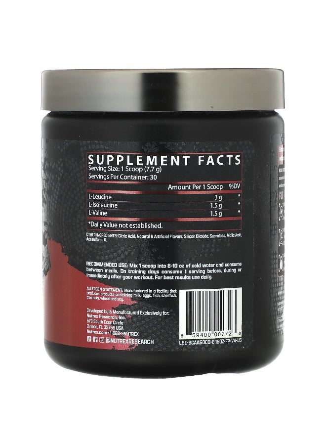 Nutrex Research Nutrex Research, BCAA 6000, Recovery, Fruit Punch, 8.15 oz (231 g)  - Image 2