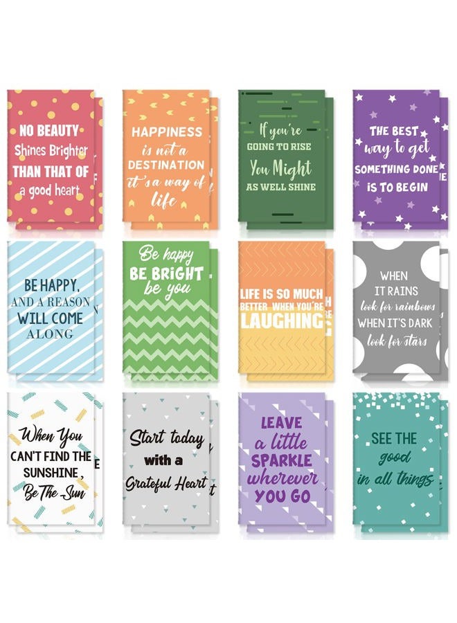 Zonon 24 Pcs Mini Colorful Notebooks Bulk Gifts, Funny Motivational Journals Notepads Inspirational Notepads Kids Small Pocket Notebook Teacher School Office Prizes Travel(Positive Style) - Image 1
