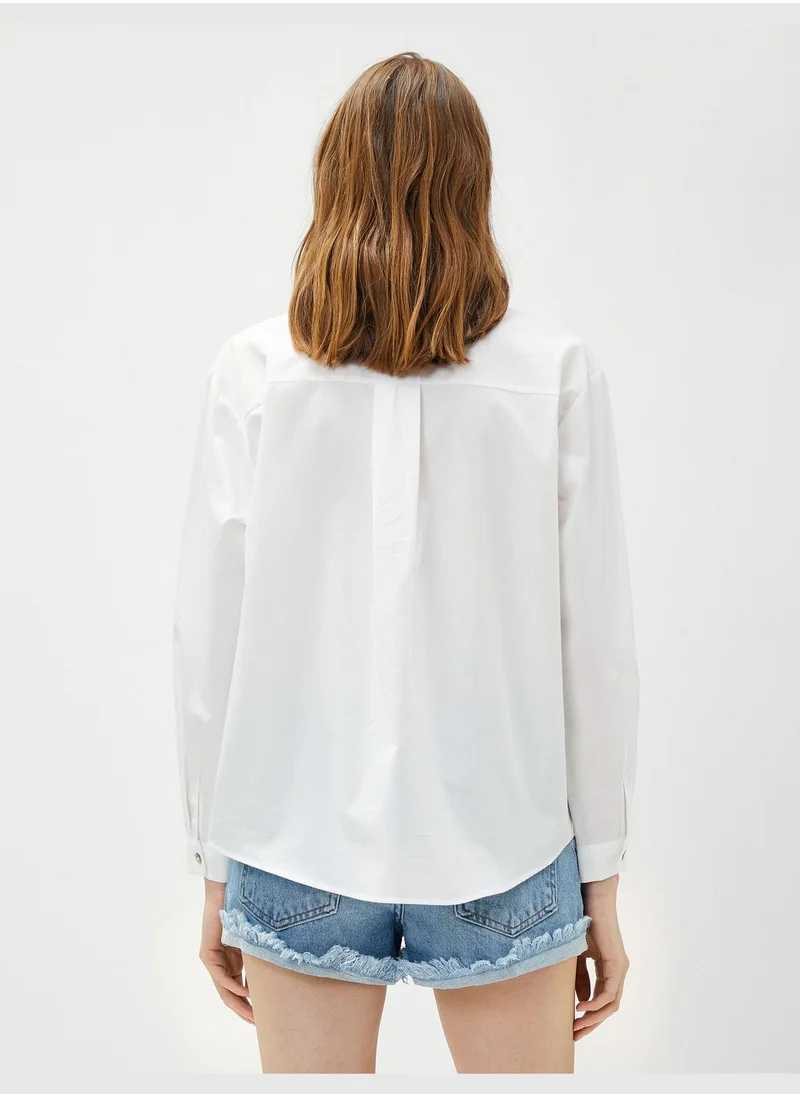 KOTON Long Sleeve Cotton Basic Shirt