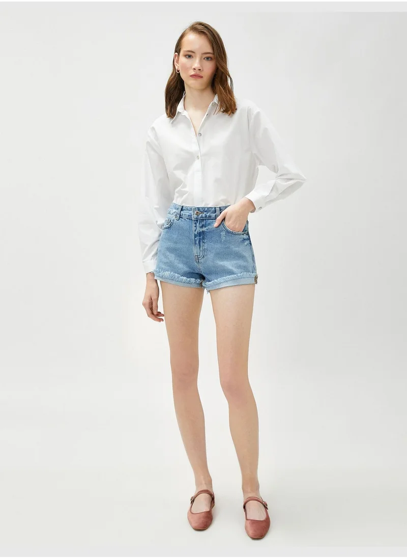 KOTON Long Sleeve Cotton Basic Shirt