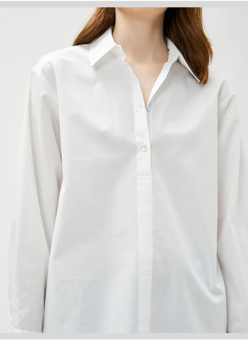 KOTON Long Sleeve Cotton Basic Shirt