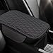 BDZMC Car Center Console Cover Car Armrest Cover Cushion Leather Support Pad with 2 Storage Bags Universal Interior Decorative Accessory for Most Vehicles SUVs Trucks RVs Red - Image 2