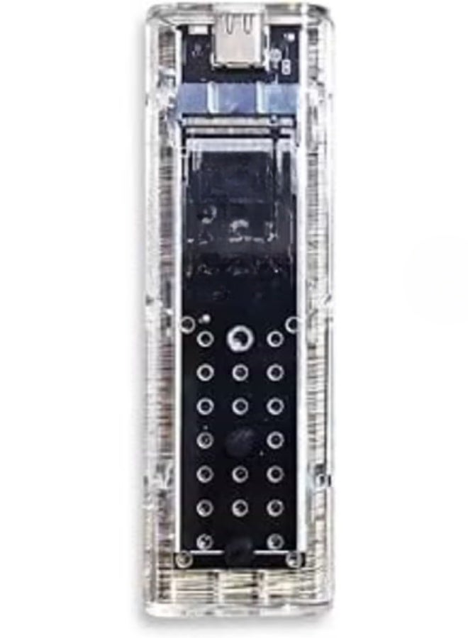 Transparent M.2 SSD to USB Enclosure – High-Speed 10Gbps NVMe Drive Reader – Tool-Free & Compact – Supports 4 SSD Sizes – Ideal for Daily Use - Image 2