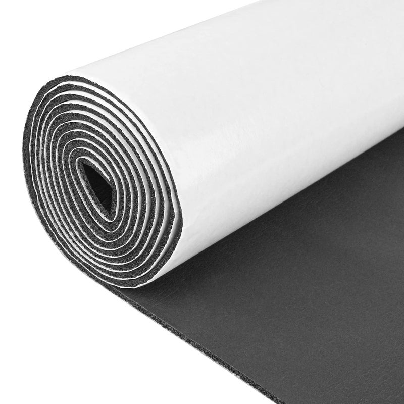 Sponge Neoprene Foam Rubber Sheet with Adhesive 12 in x 60 in x 18 in MultiFunction Soundproof High Density Waterproof Rubber Mat Perfect Cosplay Easy Cut DIY Neoprene Padding Roll  Black