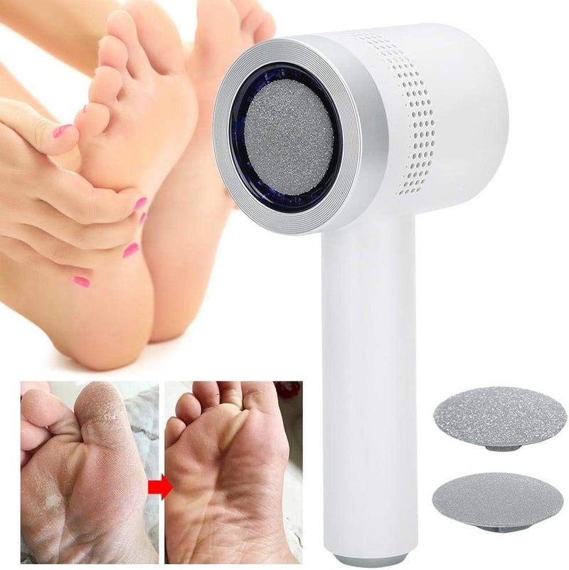 klarako Automatic Callus Remover, USB Rechargeable Quartz Grinding Head Pedicure Kit, 3 Roller Heads Electric Dead Skin Callus Remover Waterproof Cracked Heel Removal - Image 2