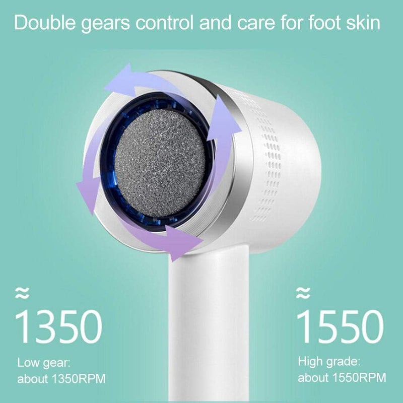 klarako Automatic Callus Remover, USB Rechargeable Quartz Grinding Head Pedicure Kit, 3 Roller Heads Electric Dead Skin Callus Remover Waterproof Cracked Heel Removal - Image 3