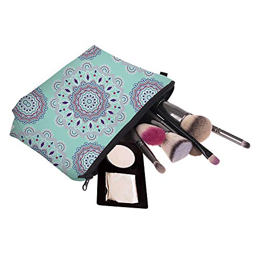 Deanfun Cosmetic Bag for Women, Mandala Flowers Waterproof Makeup Bags Roomy Toiletry Pouch Travel Accessories Gifts (51456) - Image 5