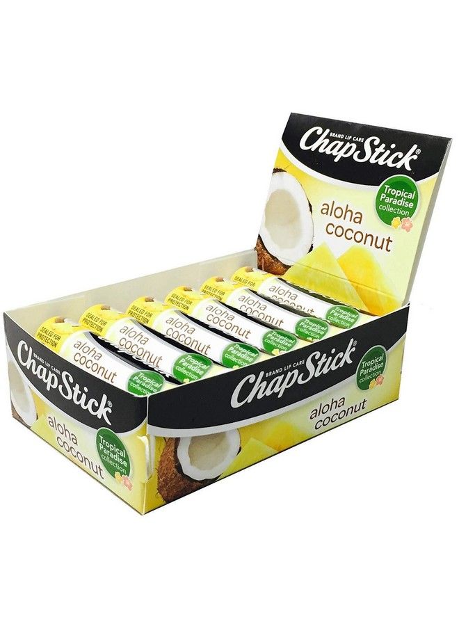 chapstick Limited Edition Tropical Paradise Collection Aloha Coconut Flavored Skin Protectant Lip Balm Tube Great For Moisturizing & Hydrating Chapped Cracked Dry Lips Â€“ 0.15Oz Each 12 Sticks - Image 3
