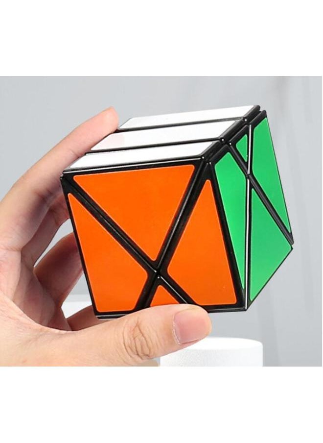 null - Blue And Blue Cross Rubik's Cube XY Cube Deformation Four-axis Oblique Rubik's Cube Color Shape Space Challenge-Color:Vertical And Horizontal Rubik's Cube - Image 1