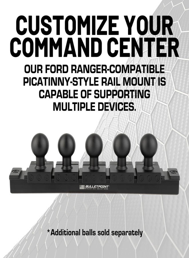 Bulletpoint Mounting Solutions Metal Picatinny-Style Rail Dash Mount Phone Holder Compatible with 2024+ Ford Ranger - Image 4