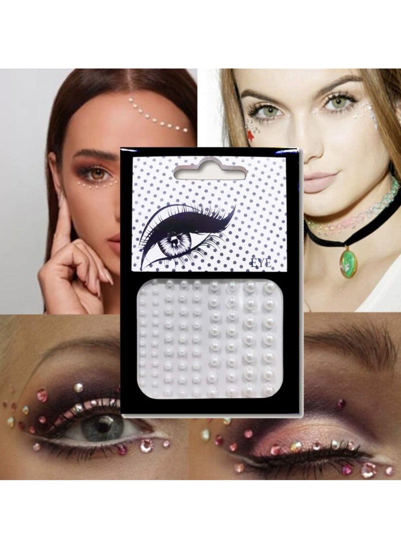 amazing.EGP Crystal Tattoo Festival Jewels Rhinestones Body Gems Stickers Temporary Tattoos Eyes, Nail Decoration Face Rave Party Fashion Face Stickers for Women (TYPE-A)  - Image 2