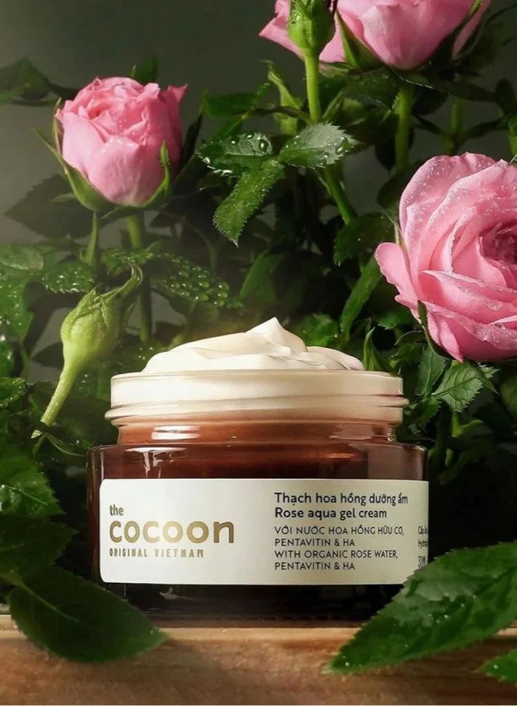 The Cocoon Original Vietnam 100 ml Rose Aqua Gel Cream Moisturiser 100ml. Hydrating Gel Cream Moisturizer with Rose Extract | Lightweight Face Gel Moisturiser for Soft, Fresh & Glowing Skin  | Best Price UAE