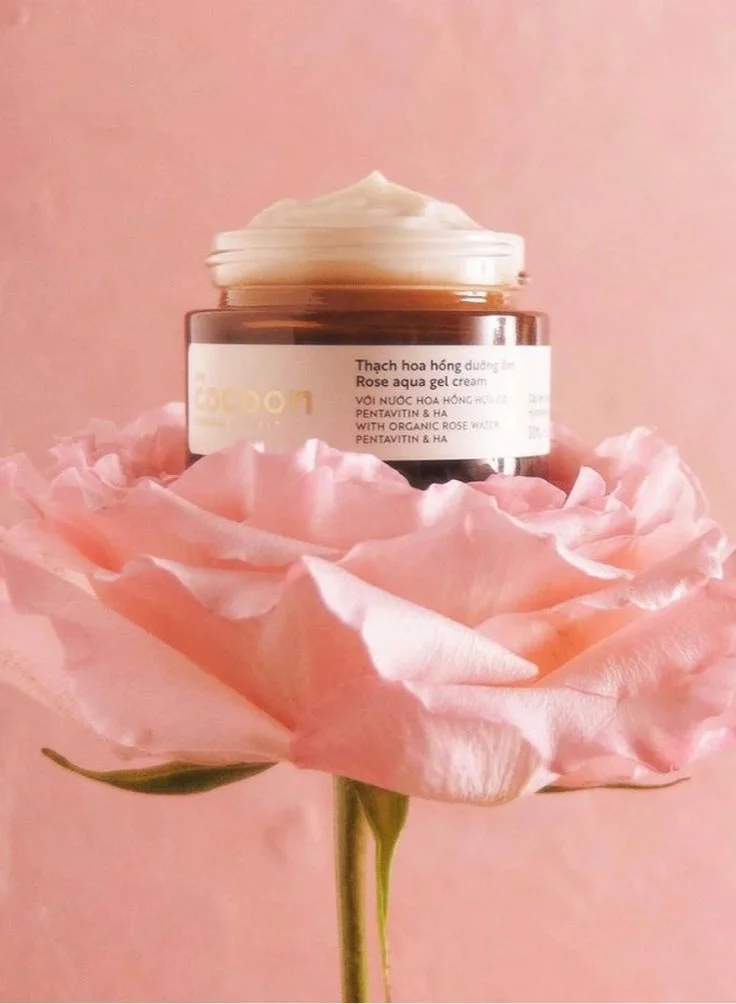 The Cocoon Original Vietnam 100 ml Rose Aqua Gel Cream Moisturiser 100ml. Hydrating Gel Cream Moisturizer with Rose Extract | Lightweight Face Gel Moisturiser for Soft, Fresh & Glowing Skin  | Best Price UAE