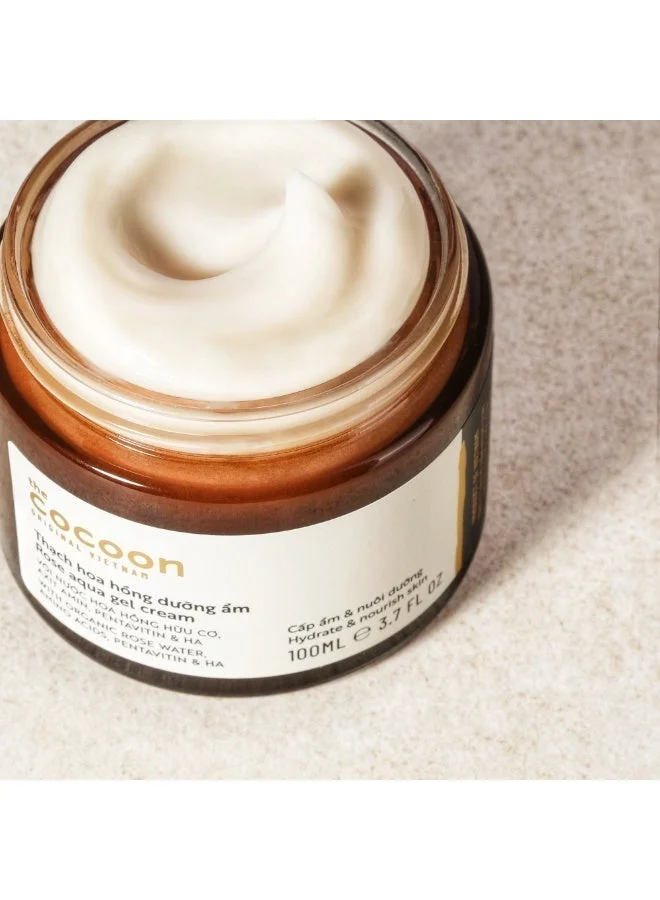 The Cocoon Original Vietnam 100 ml Rose Aqua Gel Cream Moisturiser 100ml. Hydrating Gel Cream Moisturizer with Rose Extract | Lightweight Face Gel Moisturiser for Soft, Fresh & Glowing Skin  | Best Price UAE