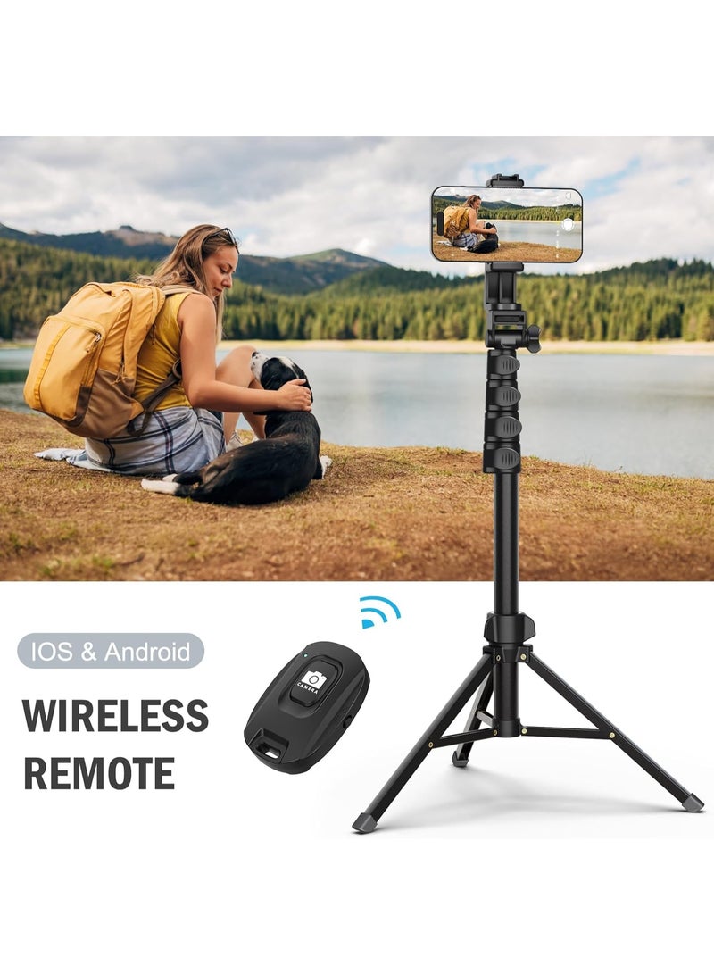 Tripod for Cell Phone  Camera - Phone Tripod with Remote and Phone Holder Sturdy  Stable Height Adjustable Multi-Angle Shot Selfie Stick Tripod for Video Recording Professional Live Broadcast Equipm - Image 4