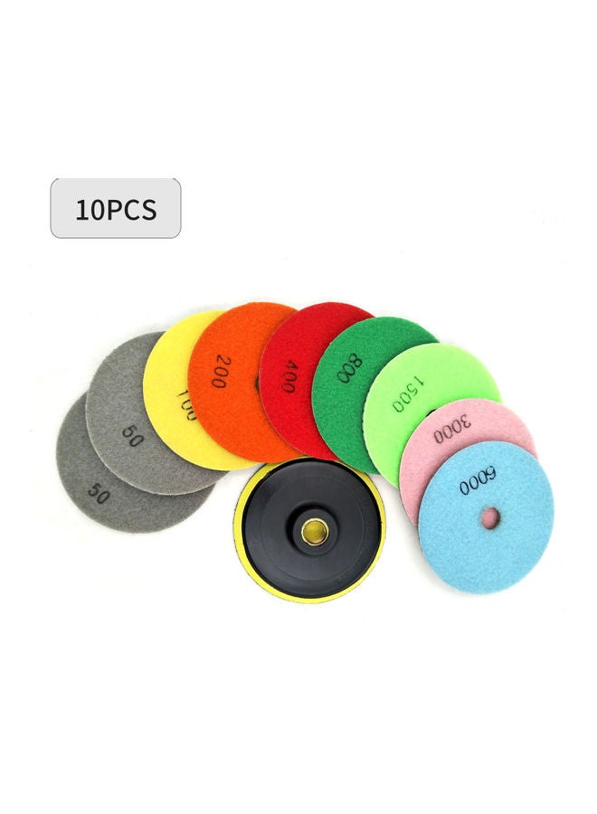 NIBEMINENT 10-Piece Polishing Pad Set Multicolour