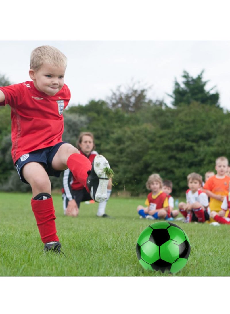 Zikra PVC Plastic football for Kids, Indoor Outdoor Play Beach, Home, Birthday, Park, School Fun Fair, Swimming Pool,& Parties Soccer Shoot toy balls Lightweight Adjustable Inflatable Random Color(4 Pack) - Image 2