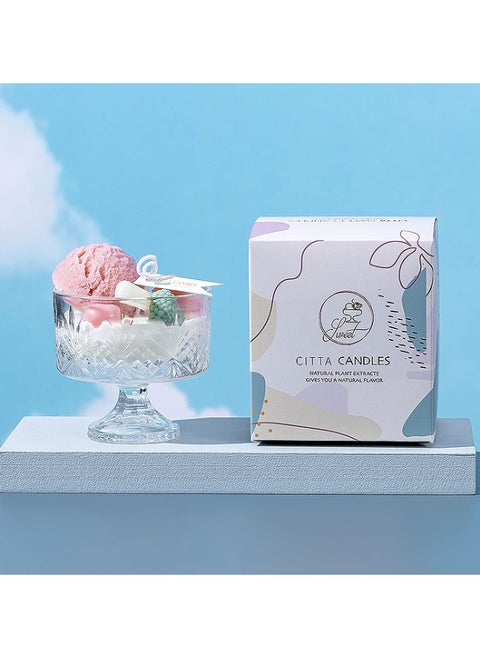 Ice Cream Luxury Crystal Glass Jar Soy Wax Scented Candle