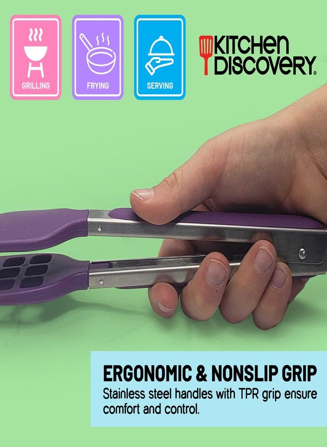 Kitchen Discovery Grabber Tongs - Kitchen Discovery - 2-in-1 Spatula and Fork for Controlled Flipping of Waffles, Pancakes, Grilled Cheese, Burgers, and More - Image 5