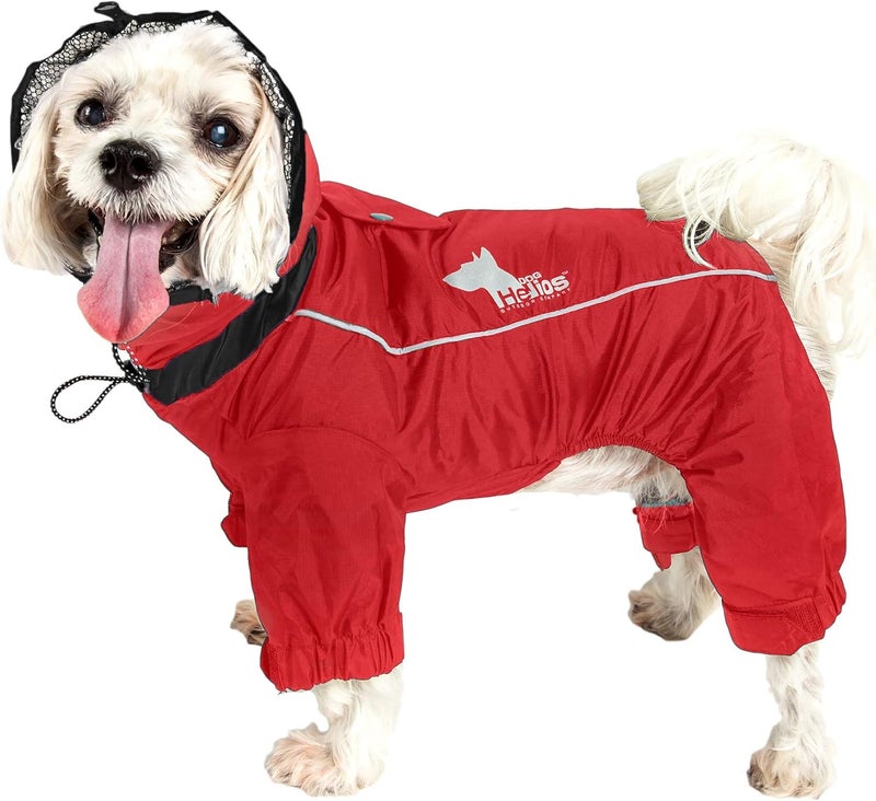 PuTwo DOGHELIOS WeatherKing Windproof Waterproof and Insulated Adjustable Full Bodied Pet Dog Jacket Coat w Heat Retention Technology Small Red - Image 2