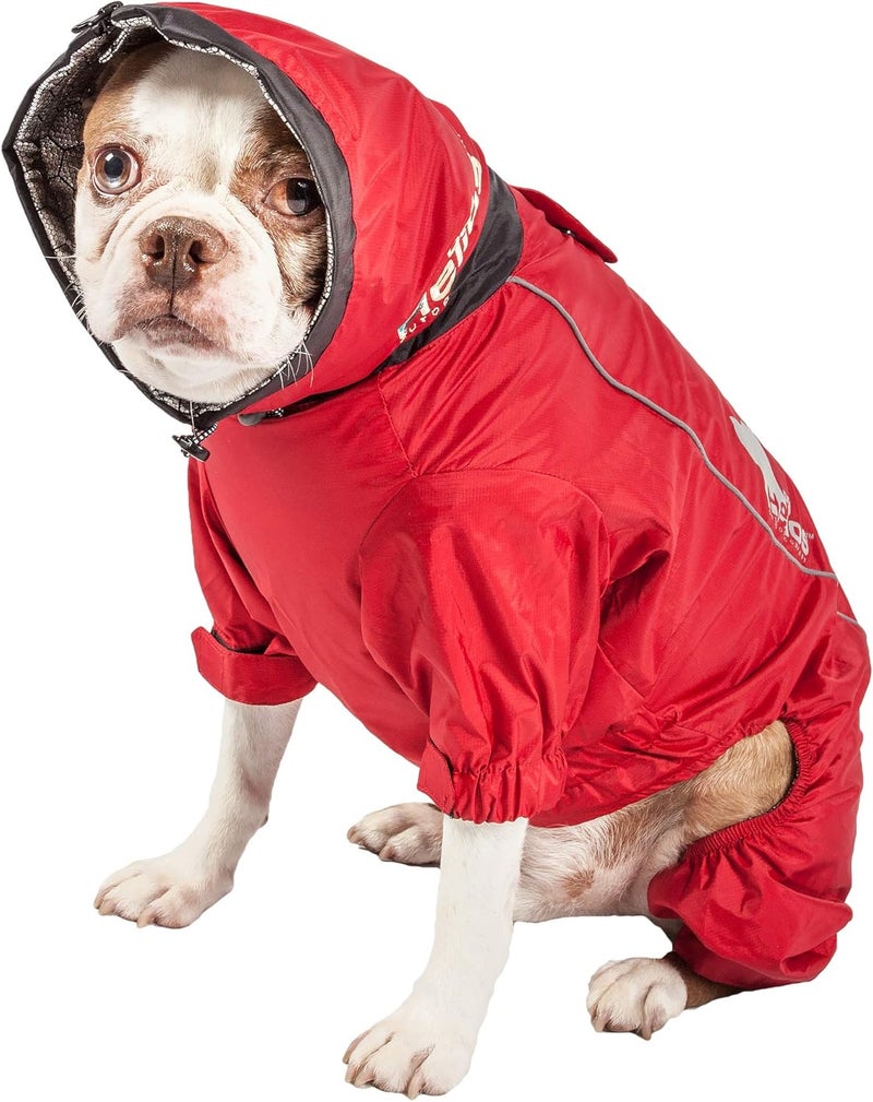 PuTwo DOGHELIOS WeatherKing Windproof Waterproof and Insulated Adjustable Full Bodied Pet Dog Jacket Coat w Heat Retention Technology Small Red - Image 3