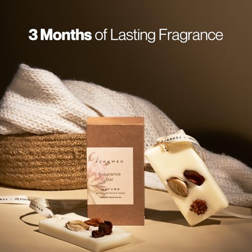 Fernweh Fragrance Bar | Premium Air Freshener Bar & Scented Sachet for Home, Closets, Cupboards, Wardrobe, Drawers, Shoe Racks | Vanilla, Woody, Warm Scented Soy Wax Tablet - Image 3